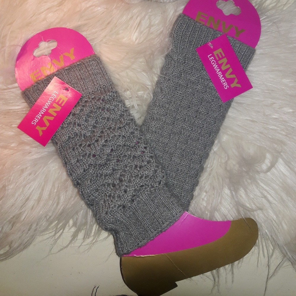 Gray leg warmers